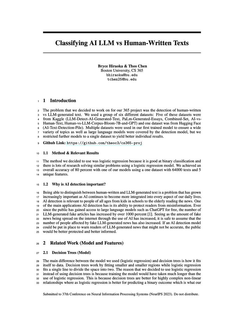 AI vs Human Text Classifier